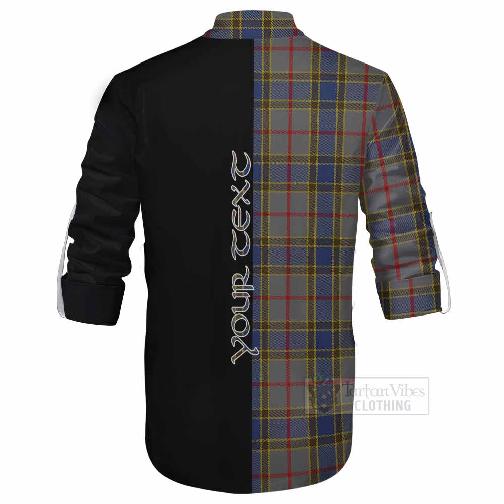 Tartan Vibes Clothing Balfour Tartan Ghillie Kilt Shirt with Family Crest and Half Of Me Style