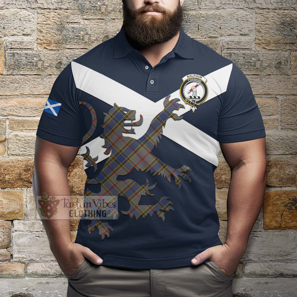 Tartan Vibes Clothing Balfour Tartan Lion Rampant Polo Shirt – Proudly Display Your Heritage with Alba Gu Brath and Clan Name