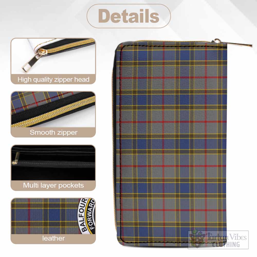 Tartan Vibes Clothing Balfour Tartan Women's Leather Wallet with Family Crest