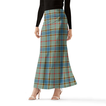 Balfour Blue Tartan Womens Full Length Skirt