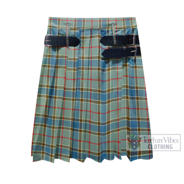 Balfour Blue Tartan Men's Pleated Skirt - Fashion Casual Retro Scottish Kilt Style
