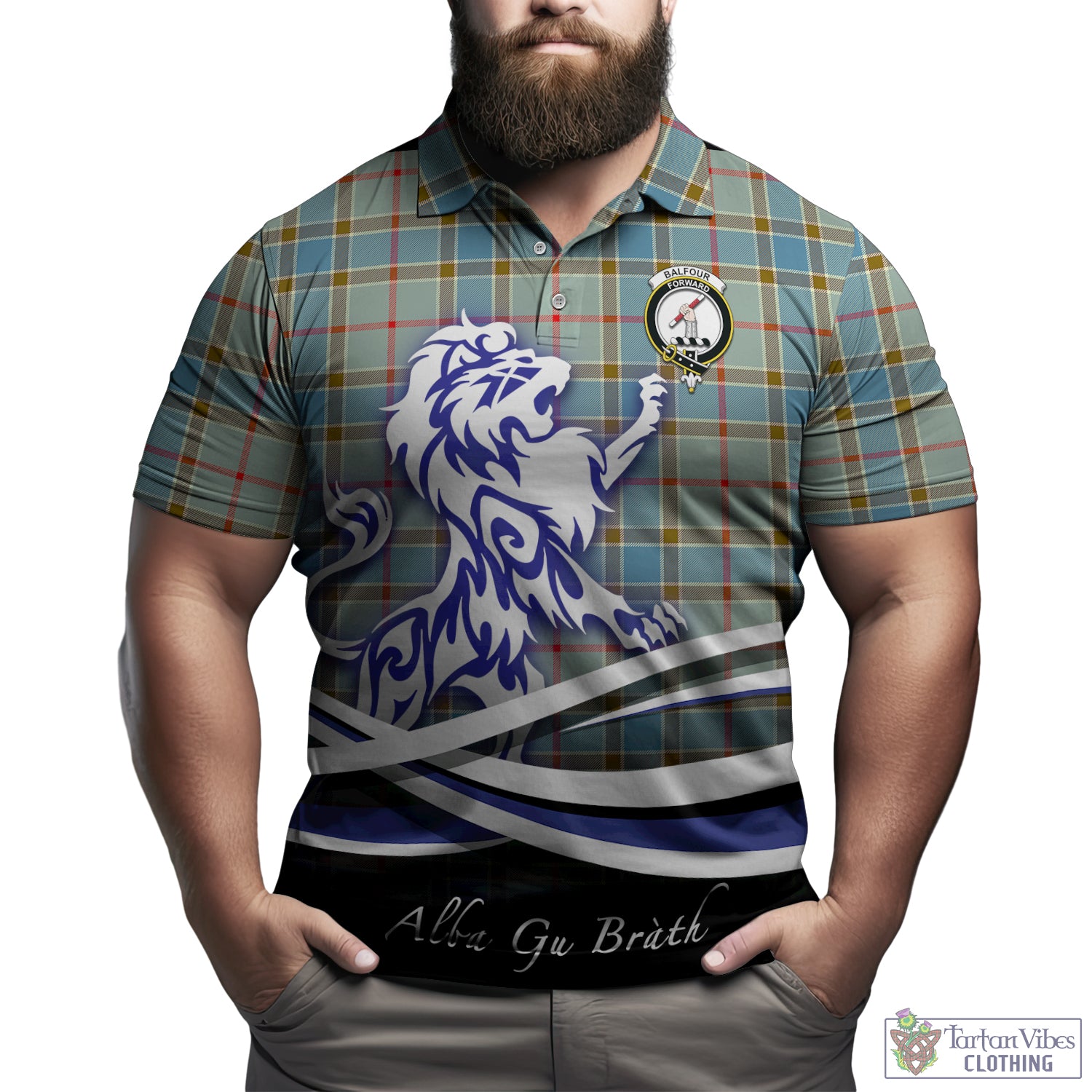 balfour-blue-tartan-polo-shirt-with-alba-gu-brath-regal-lion-emblem