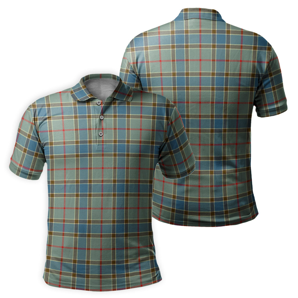 Balfour Blue Tartan Mens Polo Shirt - Tartanvibesclothing
