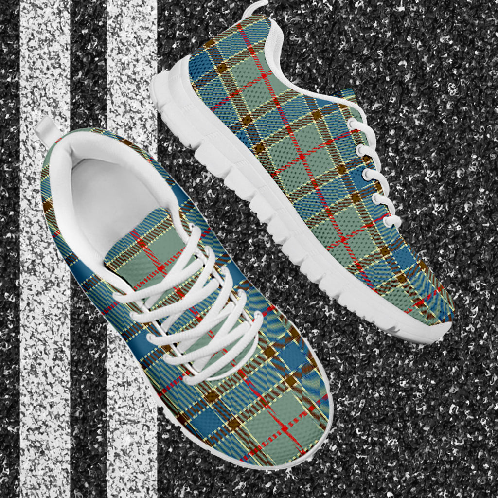 Balfour Blue Tartan Sneakers - Tartanvibesclothing