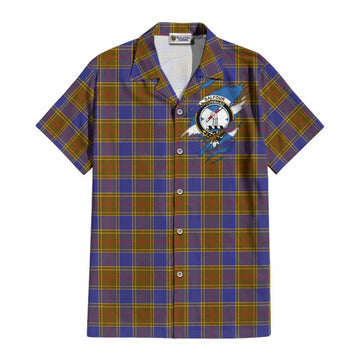 Balfour Clan Crest In Me Tartan Cotton Hawaiian Shirt Scotland Flag Style