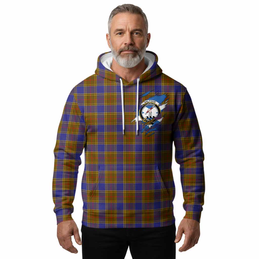 Balfour Clan Crest In Me Tartan Hoodie Scotland Flag Style