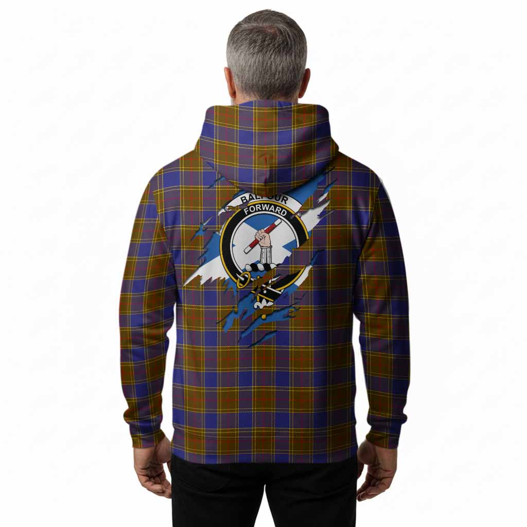 Balfour Clan Crest In Me Tartan Hoodie Scotland Flag Style