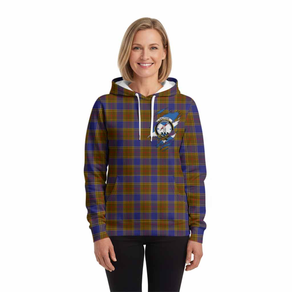 Balfour Clan Crest In Me Tartan Hoodie Scotland Flag Style