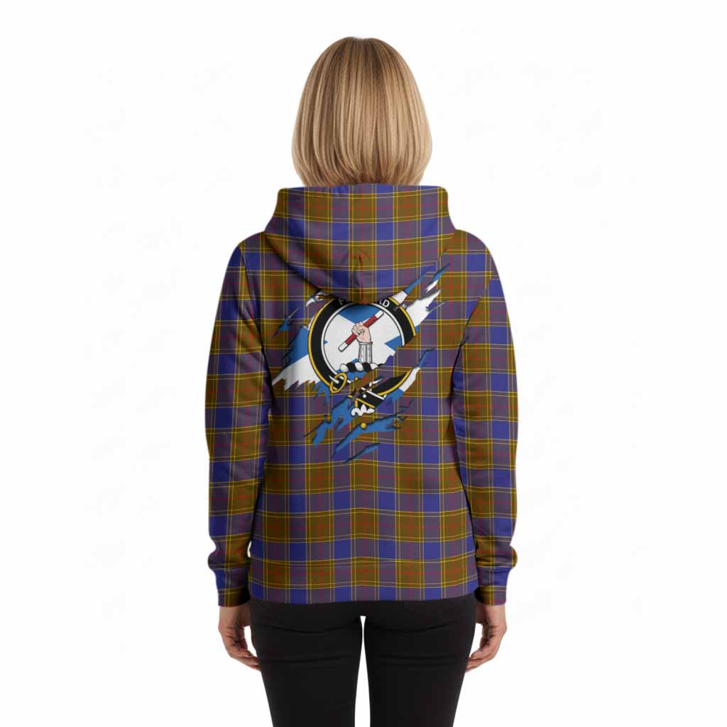 Balfour Clan Crest In Me Tartan Hoodie Scotland Flag Style