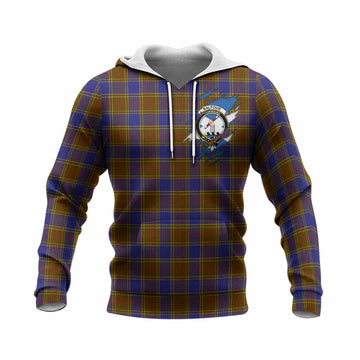 Balfour Clan Crest In Me Tartan Knitted Hoodie Scotland Flag Style