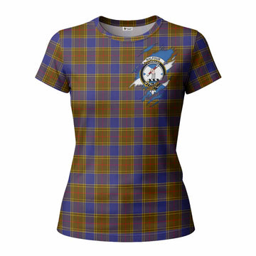 Balfour Clan Crest In Me Tartan Women T shirt Scotland Flag Style