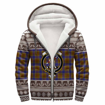 Balfour Clan Tartan Christmas Fleece Hoodie with Family Crest