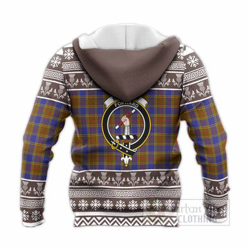 Balfour Clan Tartan Christmas Knitted Hoodie with Family Crest