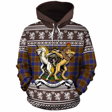 Balfour Clan Tartan Crest Christmas Cotton Hoodie Coat of Arms Funny Style