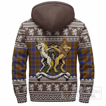 Balfour Clan Tartan Crest Christmas Fleece Hoodie Coat of Arms Funny Style
