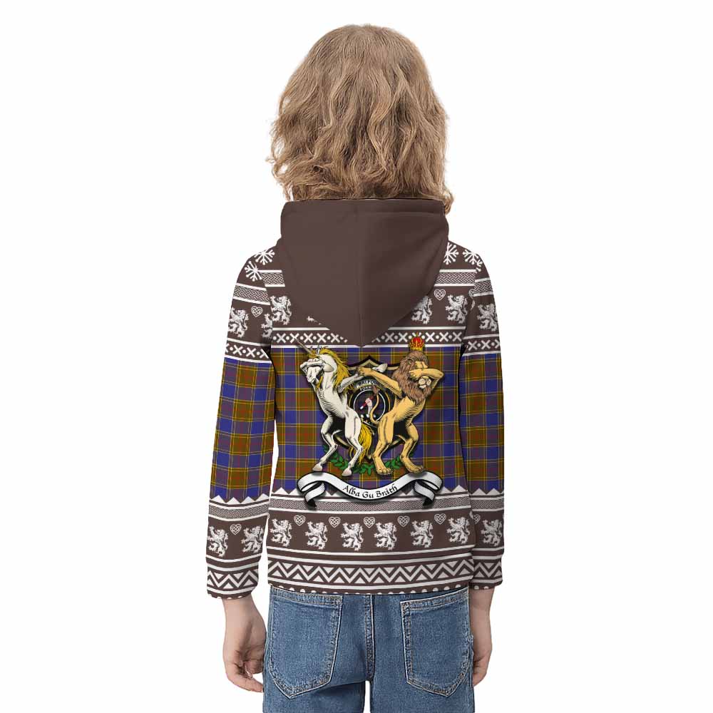 Balfour Clan Tartan Crest Christmas Kid Hoodie Coat of Arms Funny Style - Tartan Vibes Clothing