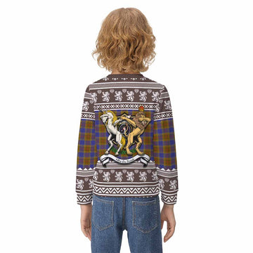 Balfour Clan Tartan Crest Christmas Kid Ugly Sweatshirt Coat of Arms Funny Style