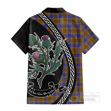 Balfour Family Crest Tartan Cotton Hawaiian Shirt Alba Thistle Inspired - Tartan Vibes Clothing