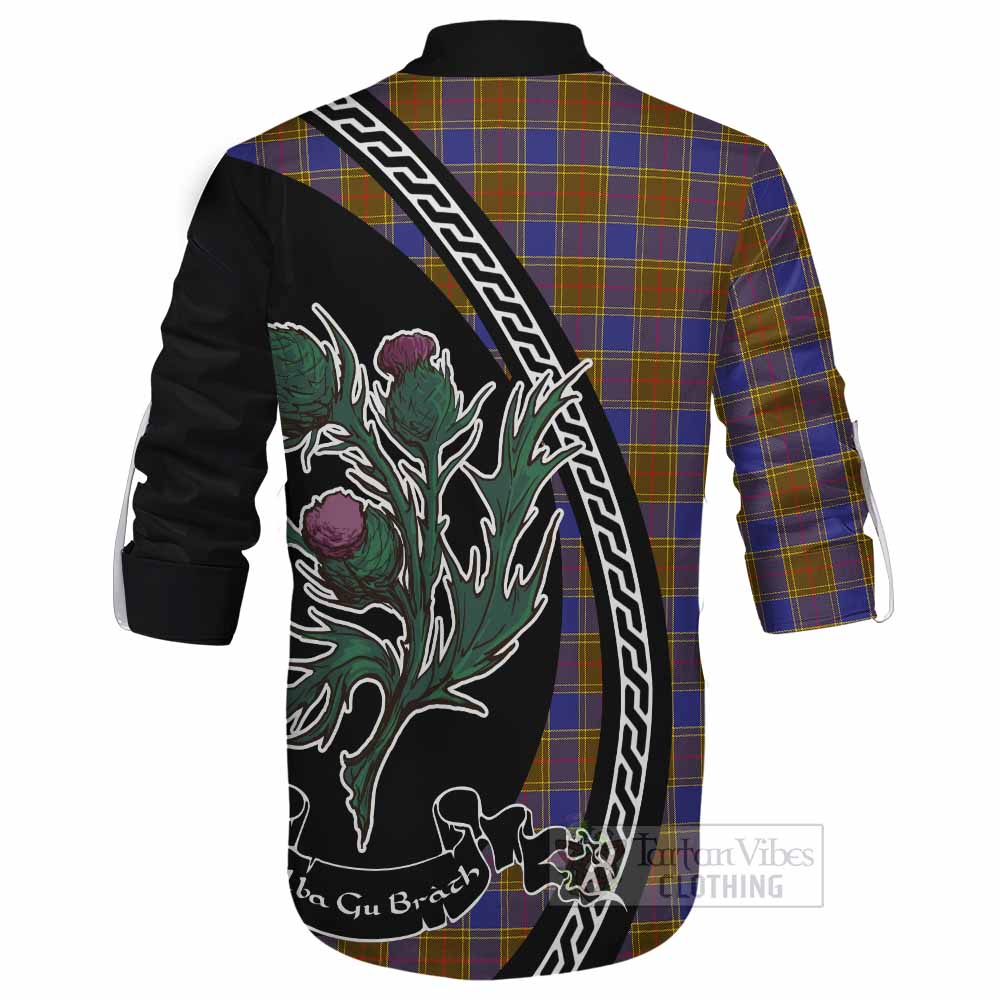 Balfour Family Crest Tartan Ghillie Shirt Alba Thistle Inspired - Tartan Vibes Clothing