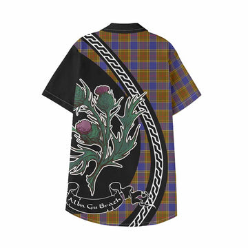 Balfour Family Crest Tartan Kid Hawaiian Shirt Alba Thistle Inspired - Tartan Vibes Clothing