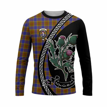 Balfour Family Crest Tartan Long Sleeve T-Shirt Alba Thistle Inspired - Tartan Vibes Clothing