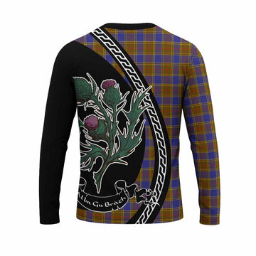 Balfour Family Crest Tartan Long Sleeve T-Shirt Alba Thistle Inspired - Tartan Vibes Clothing