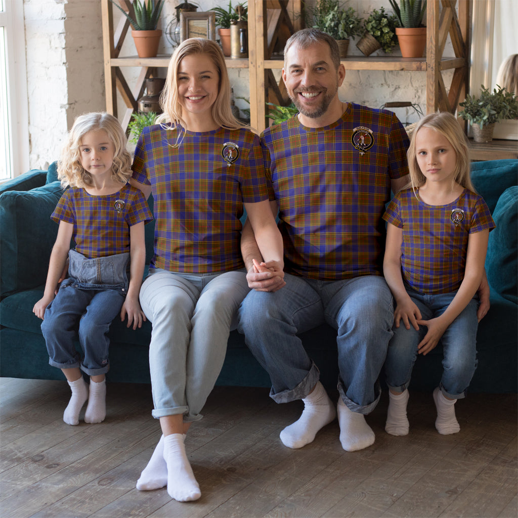 Balfour Modern Tartan T-Shirt with Family Crest Men's Shirt S - Tartanvibesclothing