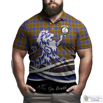 Balfour Modern Tartan Polo Shirt with Alba Gu Brath Regal Lion Emblem