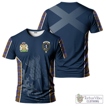Balfour Modern Tartan T-Shirt with Family Crest and Scottish Thistle Vibes Sport Style