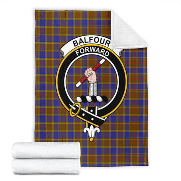 Balfour Modern Tartan Blanket with Family Crest
