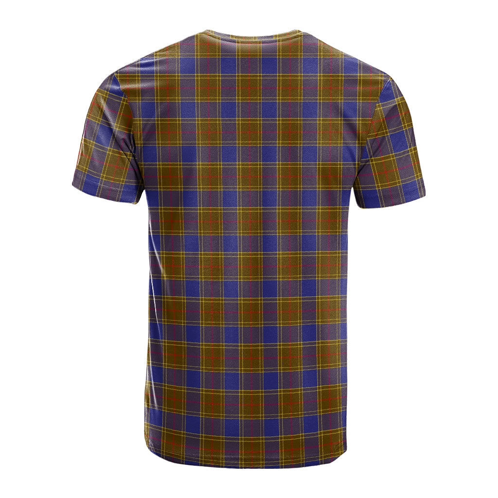 Balfour Modern Tartan T-Shirt with Family Crest - Tartanvibesclothing