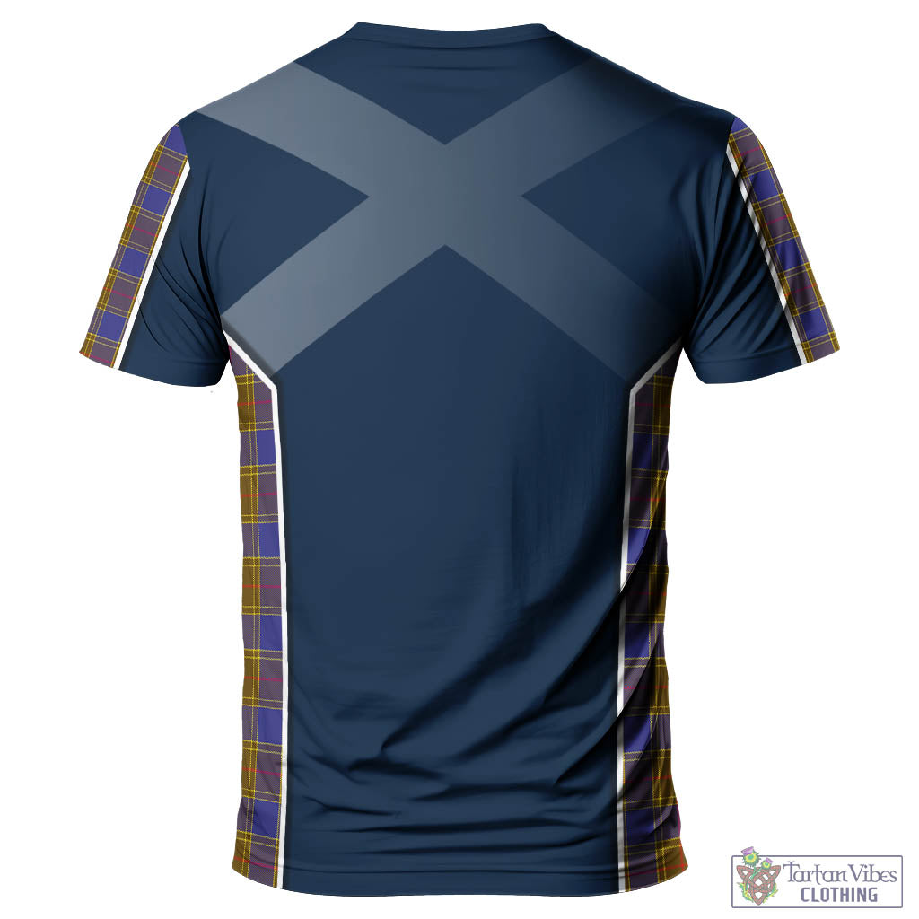 Tartan Vibes Clothing Balfour Modern Tartan T-Shirt with Family Crest and Scottish Thistle Vibes Sport Style