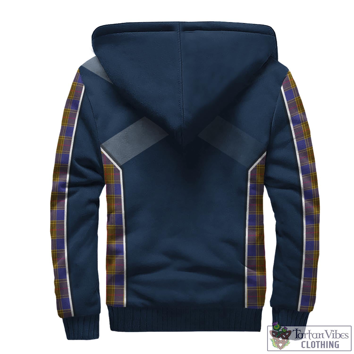 Tartan Vibes Clothing Balfour Modern Tartan Sherpa Hoodie with Family Crest and Scottish Thistle Vibes Sport Style