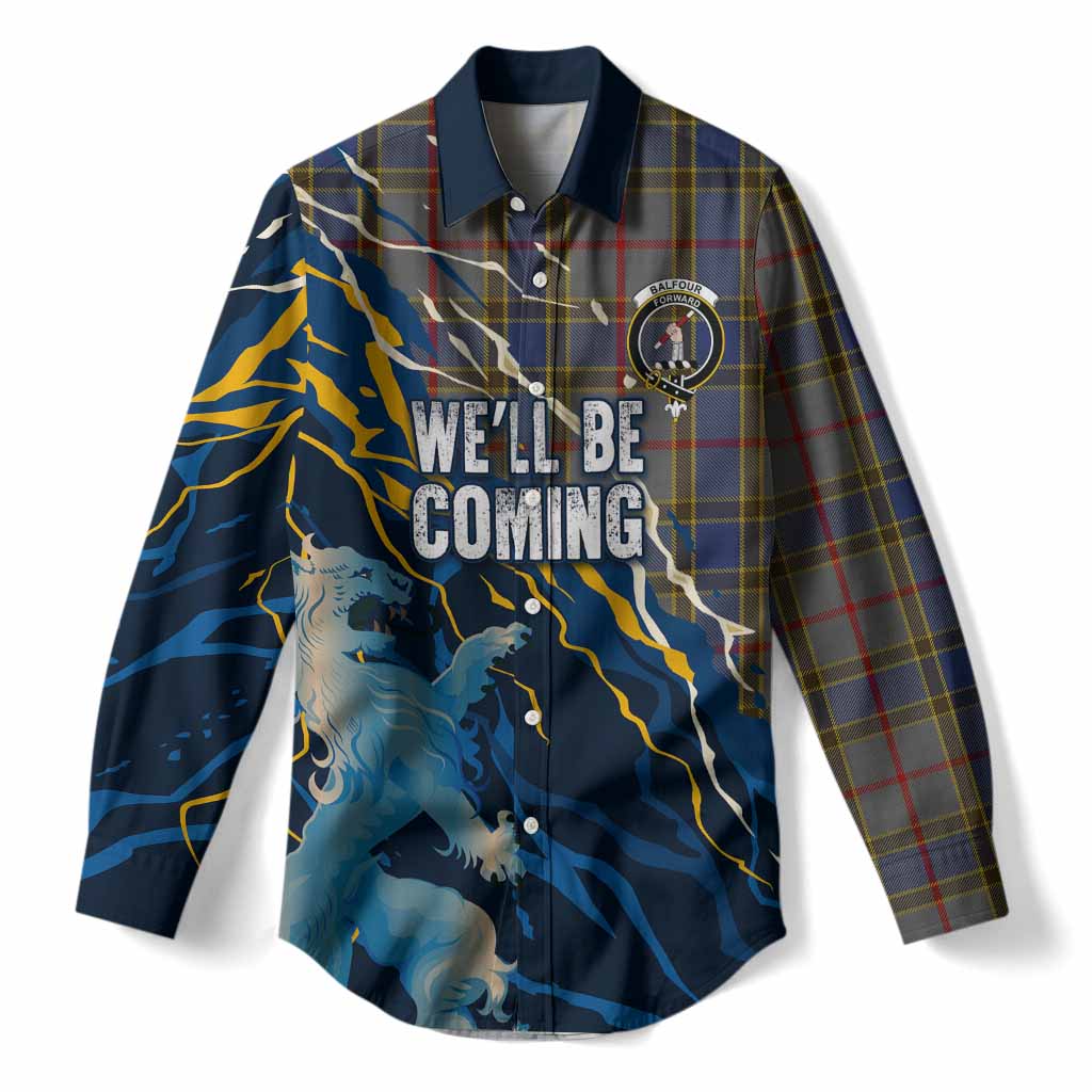 Balfour Scotland Tartan Women Casual Shirt WC2026 Football - We'll Be Coming
