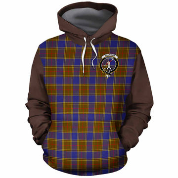 Balfour Tartan Accent Cotton Hoodie with Family Crest
