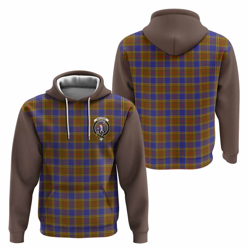 Balfour Tartan Accent Hoodie with Family Crest