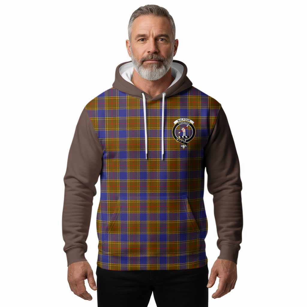 Balfour Tartan Accent Hoodie with Family Crest