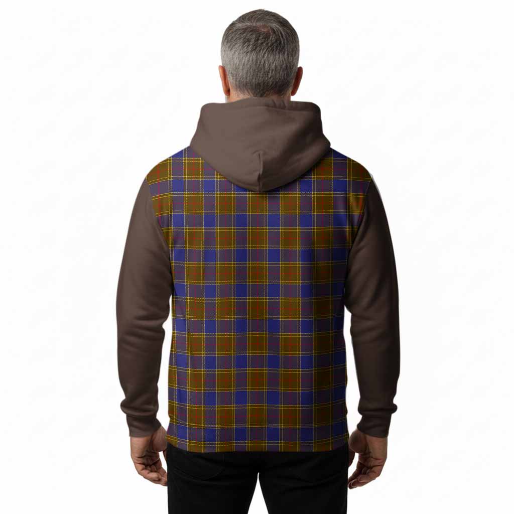 Balfour Tartan Accent Hoodie with Family Crest