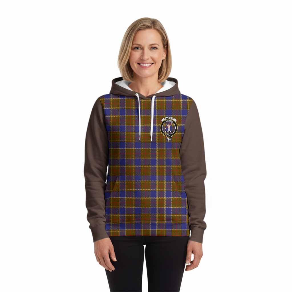Balfour Tartan Accent Hoodie with Family Crest