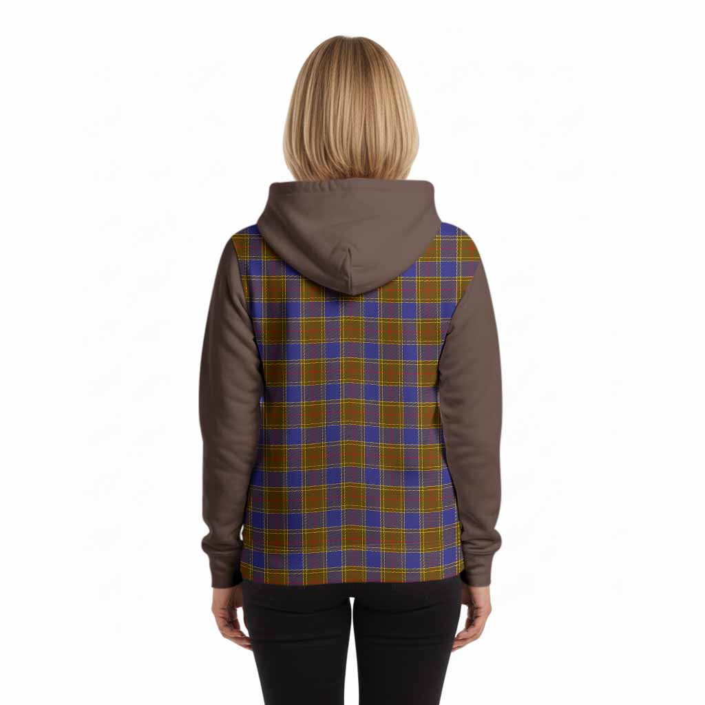 Balfour Tartan Accent Hoodie with Family Crest