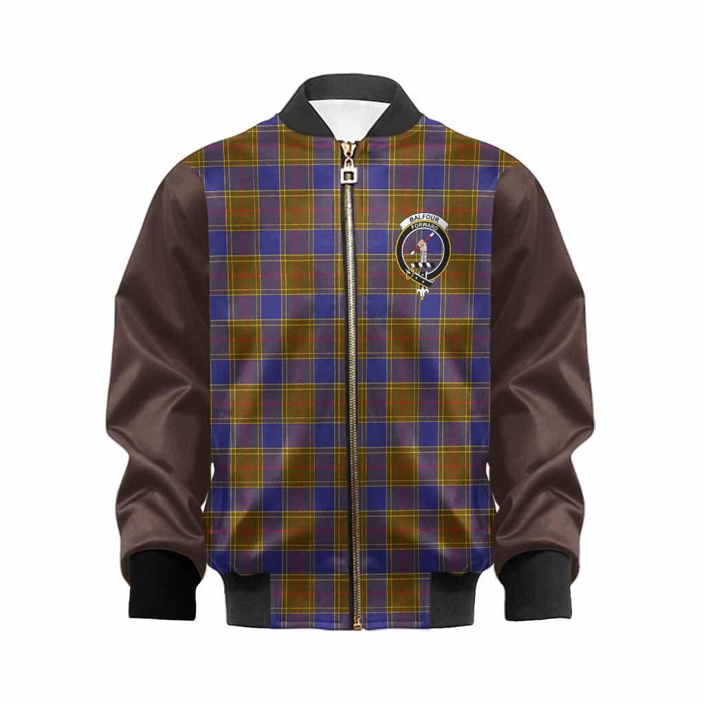 Balfour Tartan Accent Kid Bomber Jacket with Family Crest