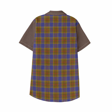 Balfour Tartan Accent Kid Hawaiian Shirt with Family Crest
