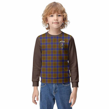 Balfour Tartan Accent Kid Knitted Sweatshirt with Family Crest