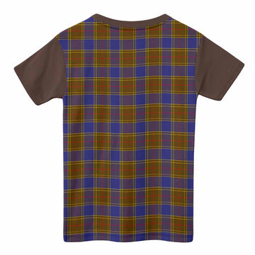 Balfour Tartan Accent Kid T-shirt with Family Crest