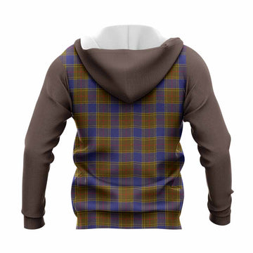 Balfour Tartan Accent Knitted Hoodie with Family Crest