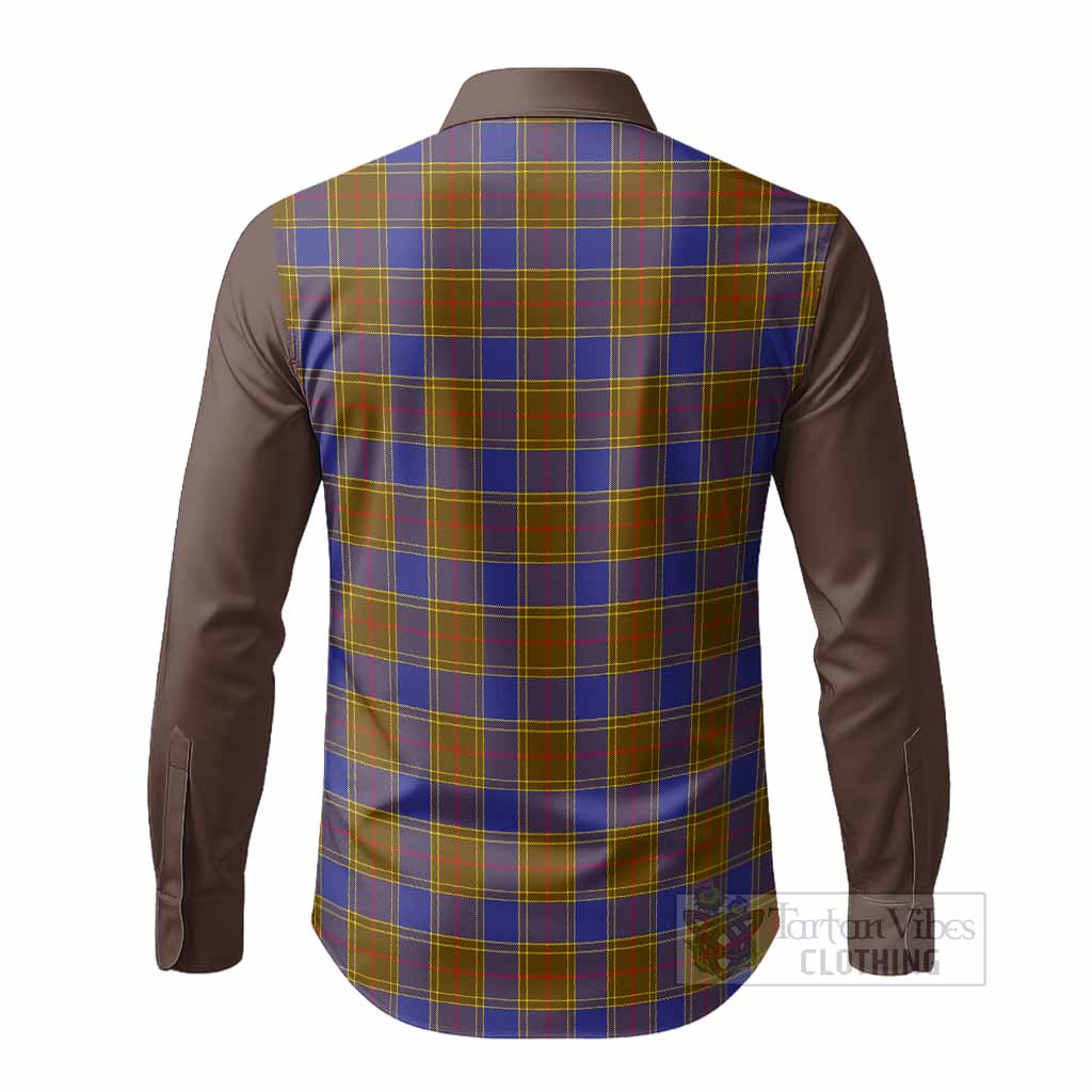 Balfour Tartan Accent Long Sleeve Button Shirts with Family Crest
