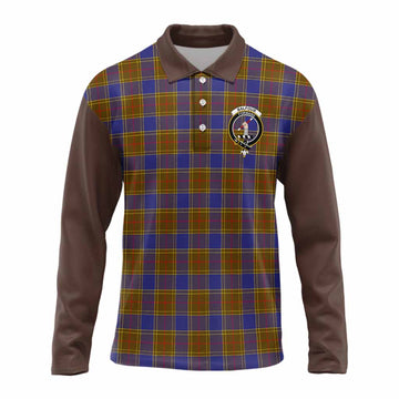 Balfour Tartan Accent Long Sleeve Polo Shirt with Family Crest