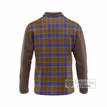Balfour Tartan Accent Long Sleeve Polo Shirt with Family Crest