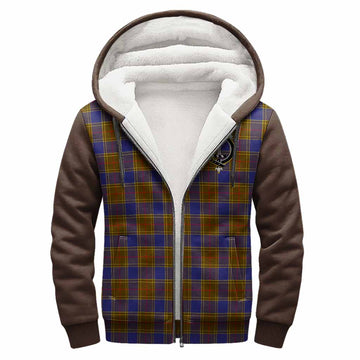 Balfour Tartan Accent Sherpa Hoodie with Family Crest