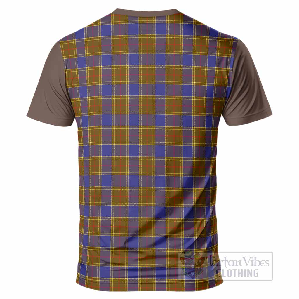 Balfour Tartan Accent T-Shirt with Family Crest